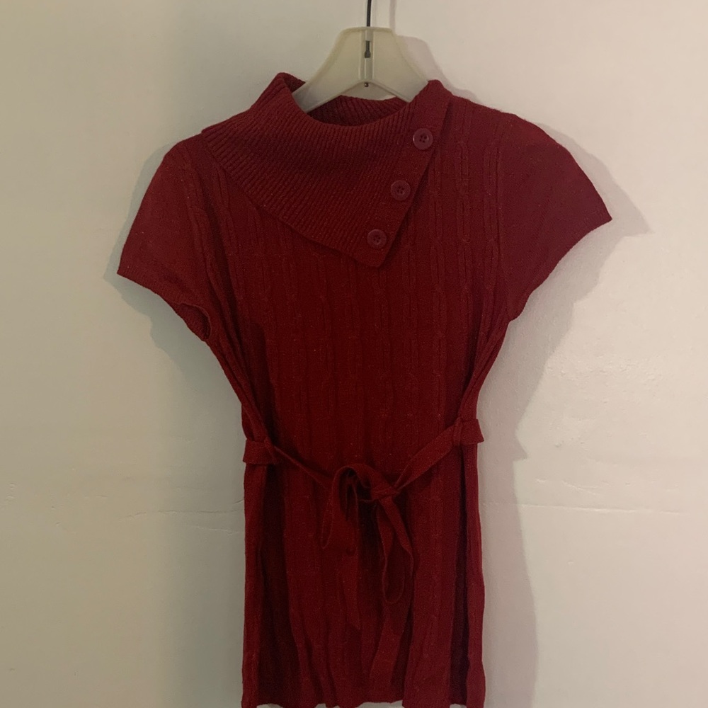 Sweater Project Red Knit Top